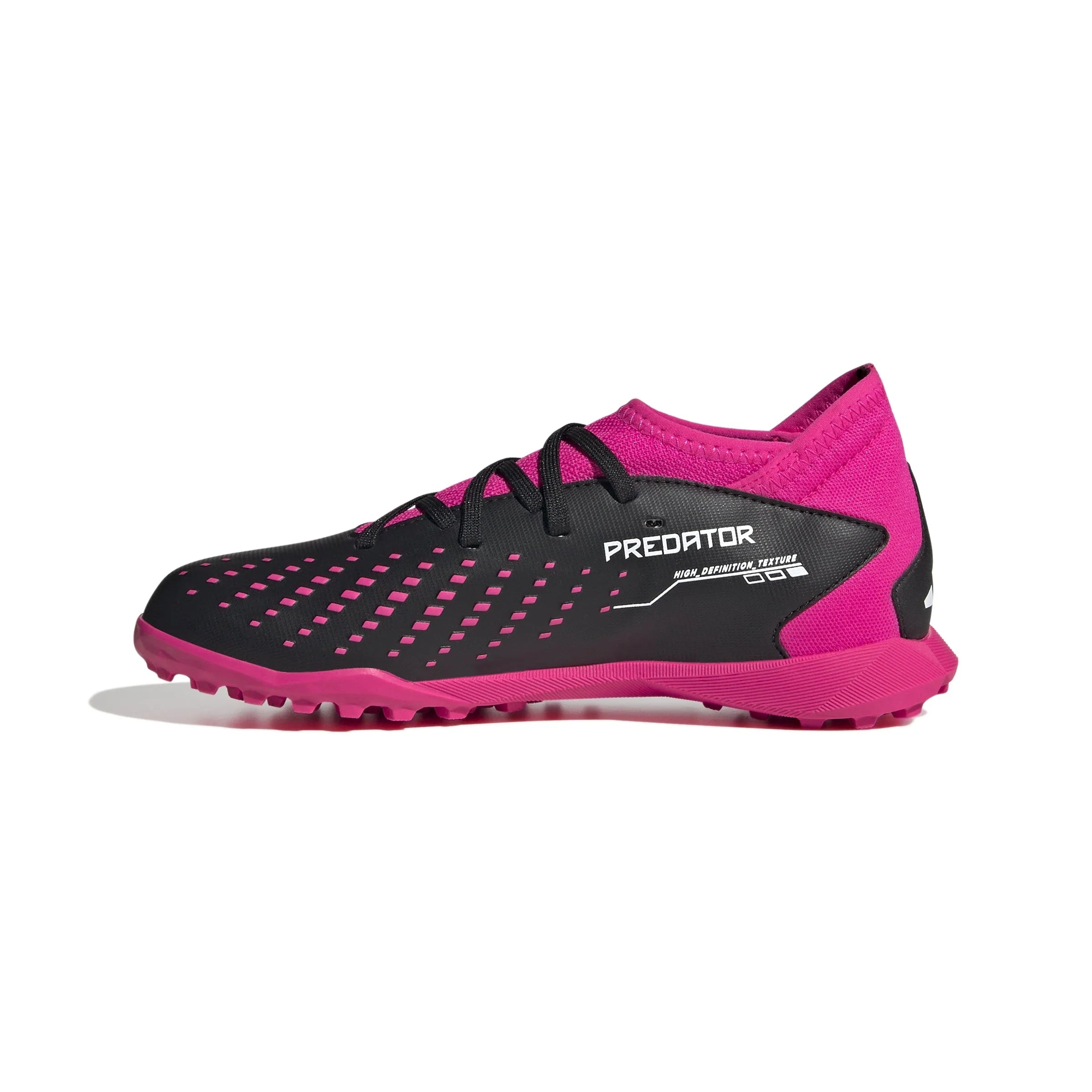 adidas Predator Accuracy3 TF Youth Turf Soccer Cleats Black White Shock Pink