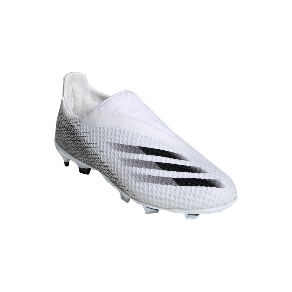 adidas X Ghosted3 Laceless Firm Ground Boots White Blac