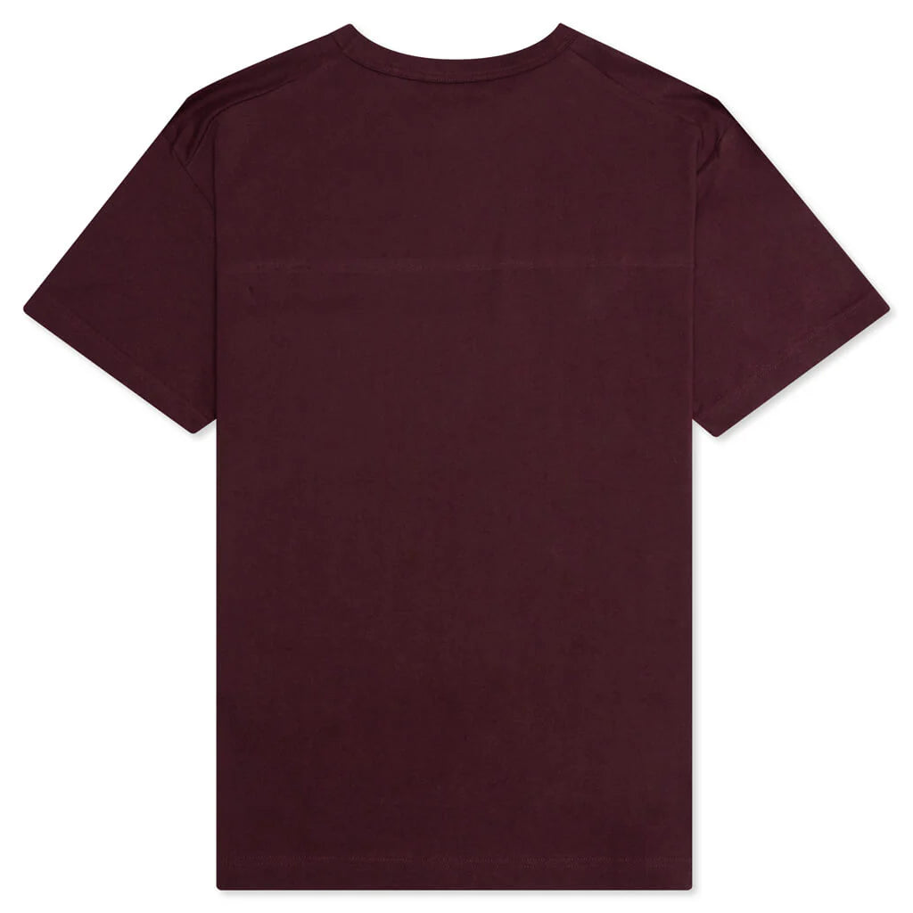 Jersey Braque Pocket Tee Maroon