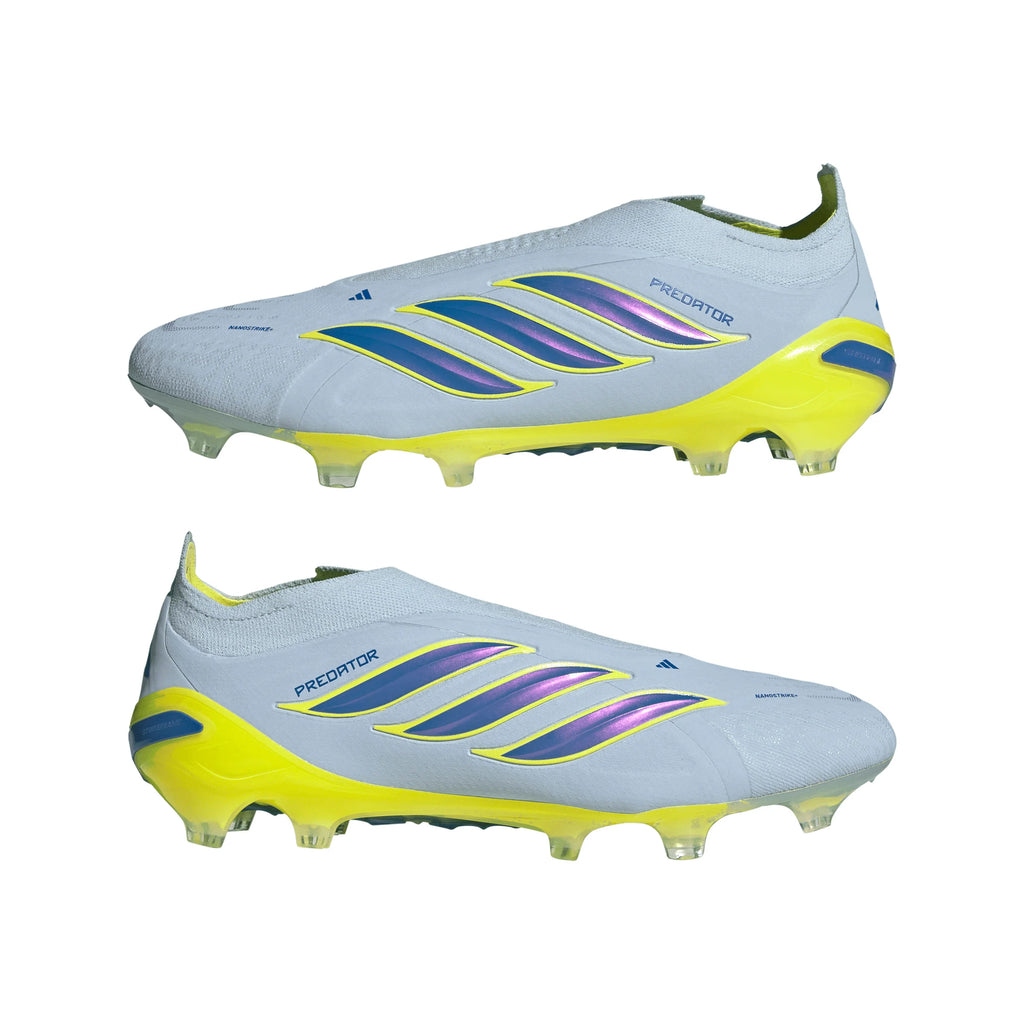 adidas Predator Elite Laceless FG Firm Ground Mens Soccer Cleats Sky Blue Yellow