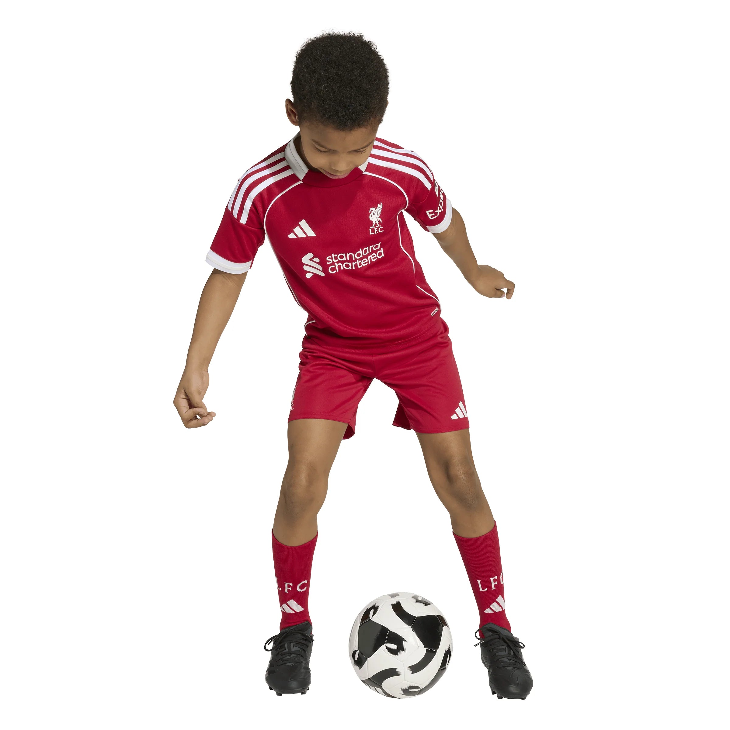 adidas Liverpool FC Home Mini Kit Youth Soccer 25 26 Red