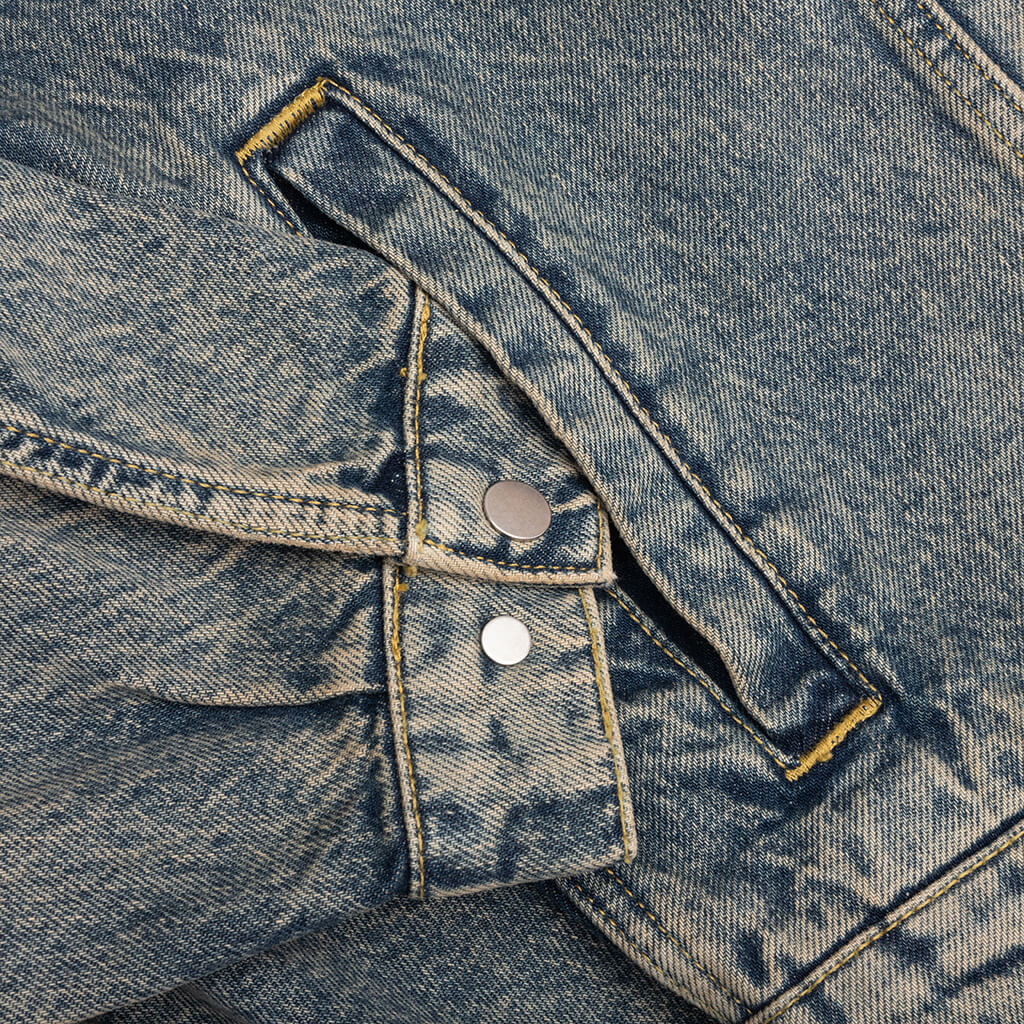 R4 Denim Jacket Blue Cream