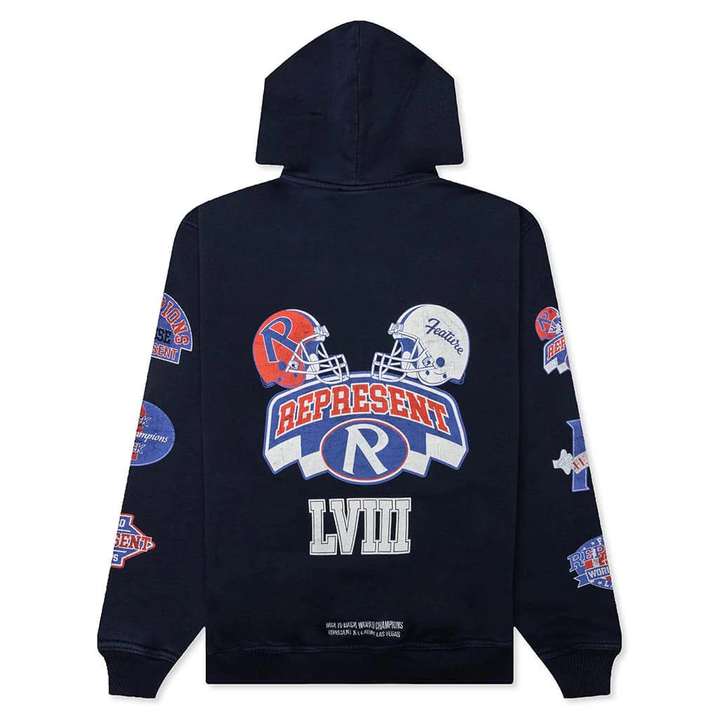 Feature x Represent Champions Hoodie Midnight Navy