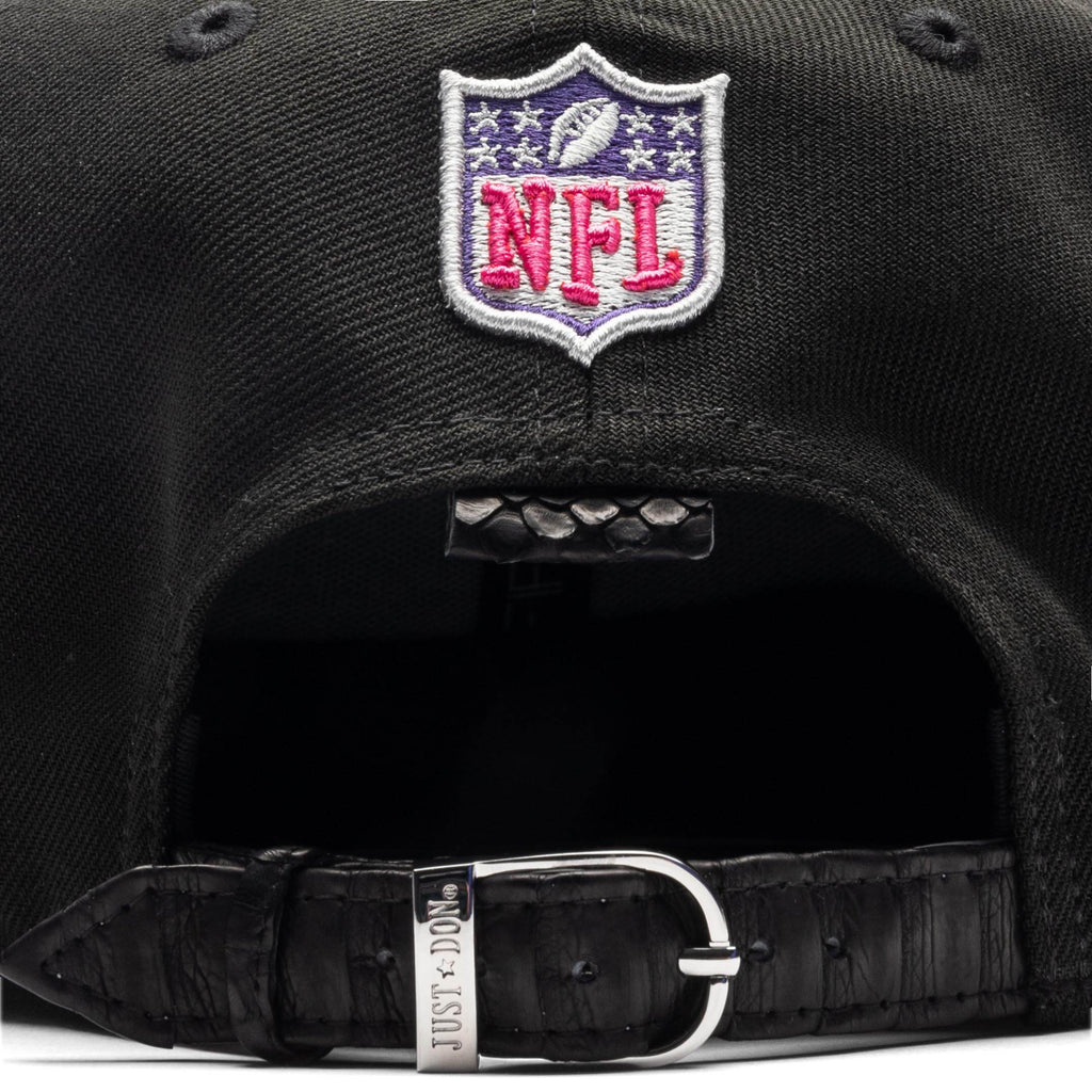 Just Don x Usher Super Bowl LVIII 9FIFTY Snapback Hat Black Black Python
