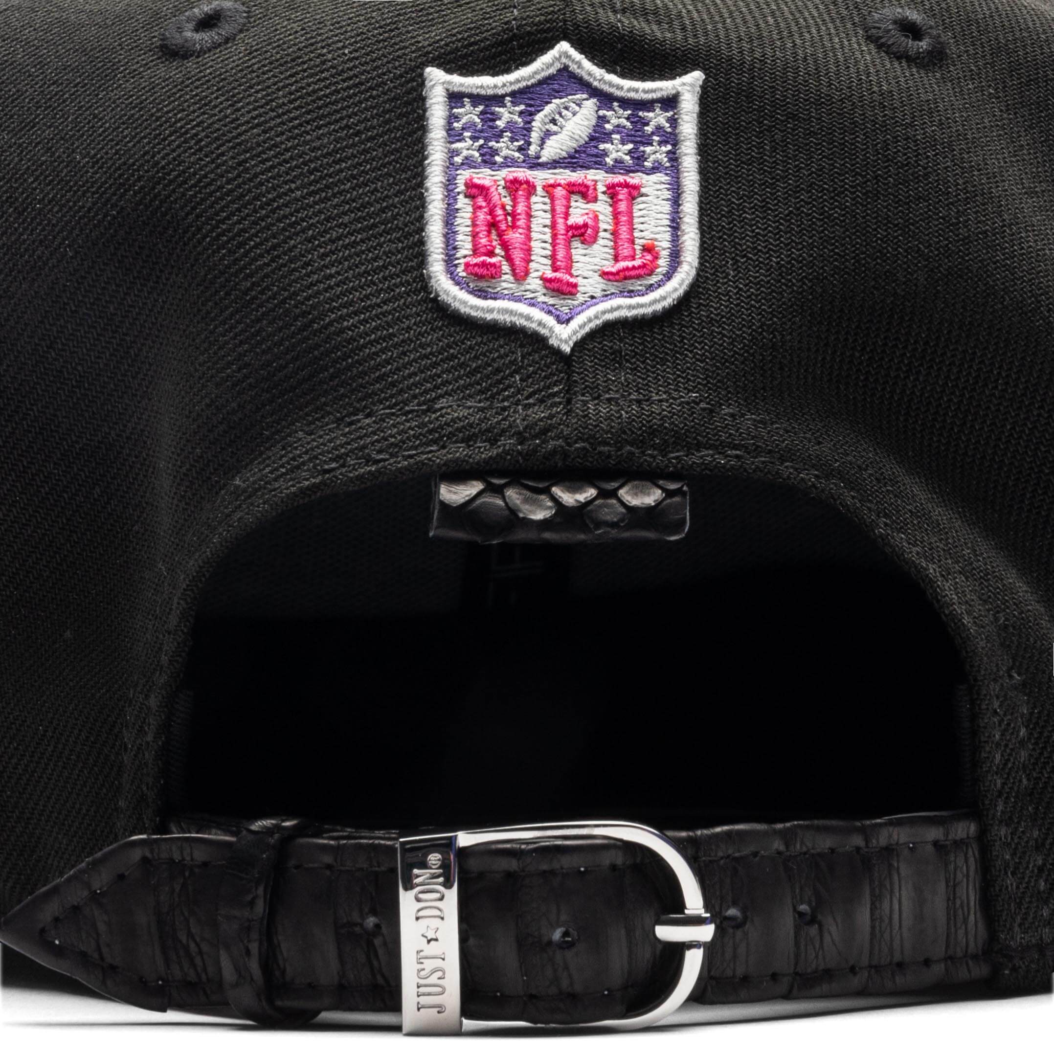 Just Don x Usher Super Bowl LVIII 9FIFTY Snapback Hat Black Black Python