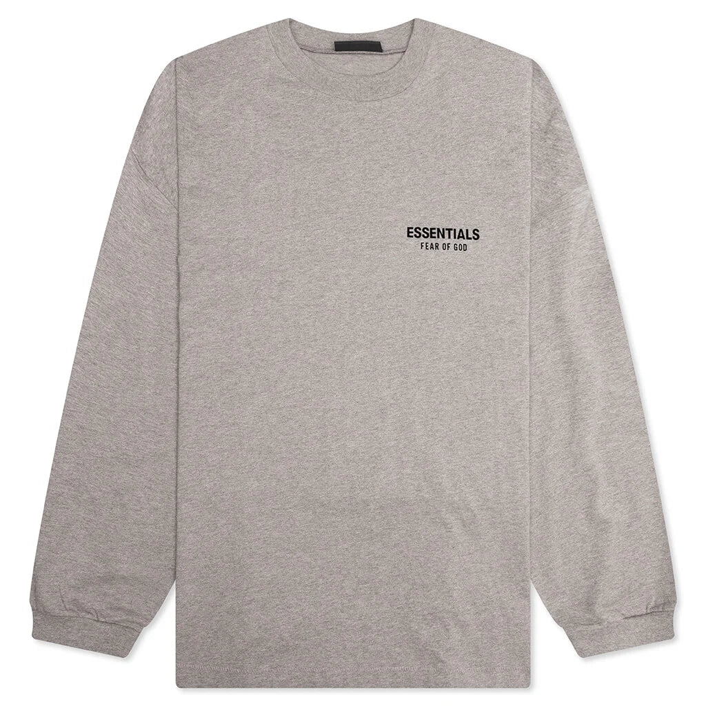 Jersey Long Sleeve T Shirt Heather Gray