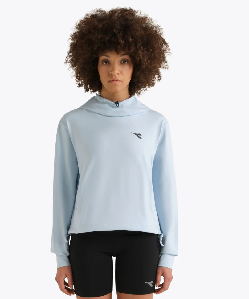 Womens Diadora Jersey Pullover Run Hoodie