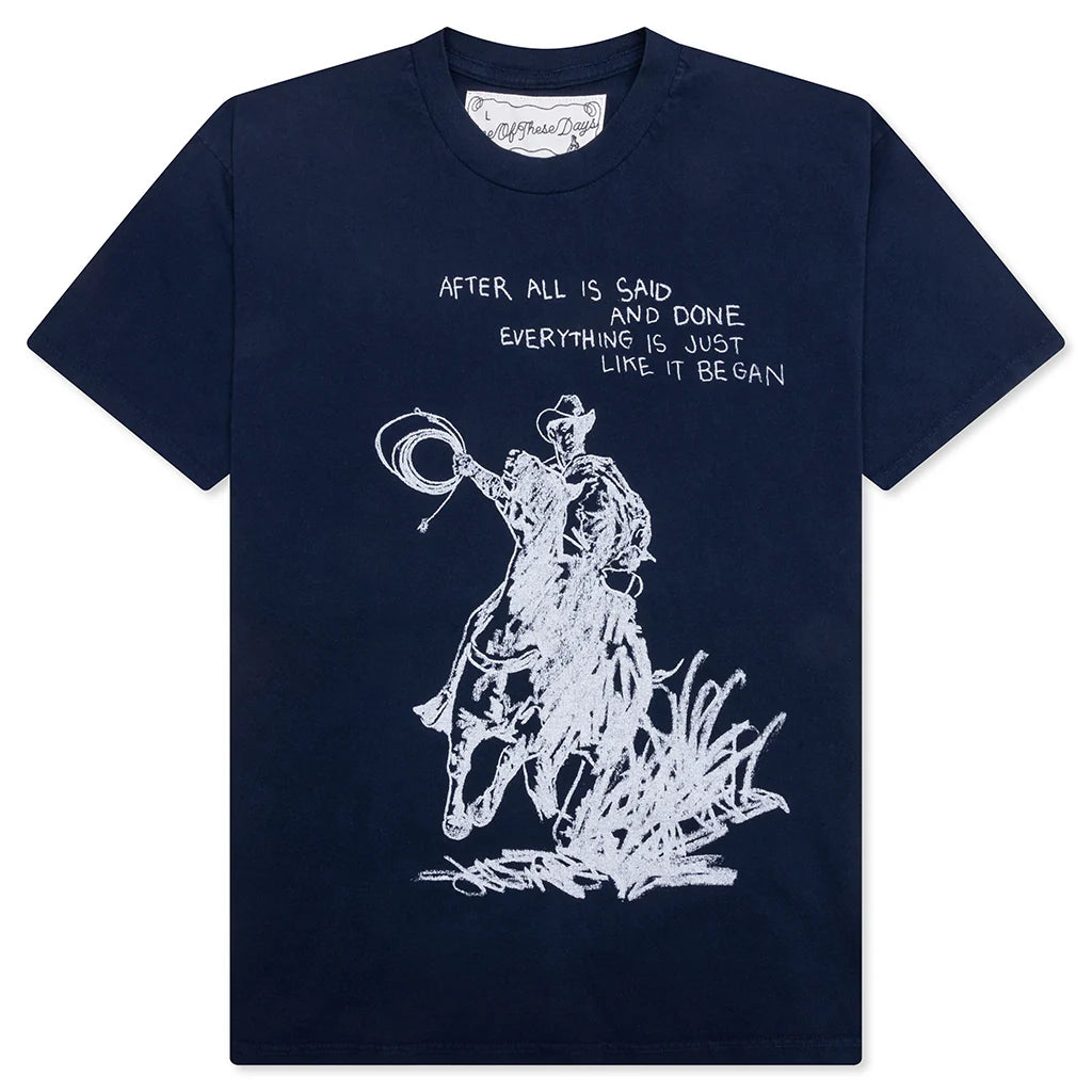 After All Is Said T Shirt Washed Navy
