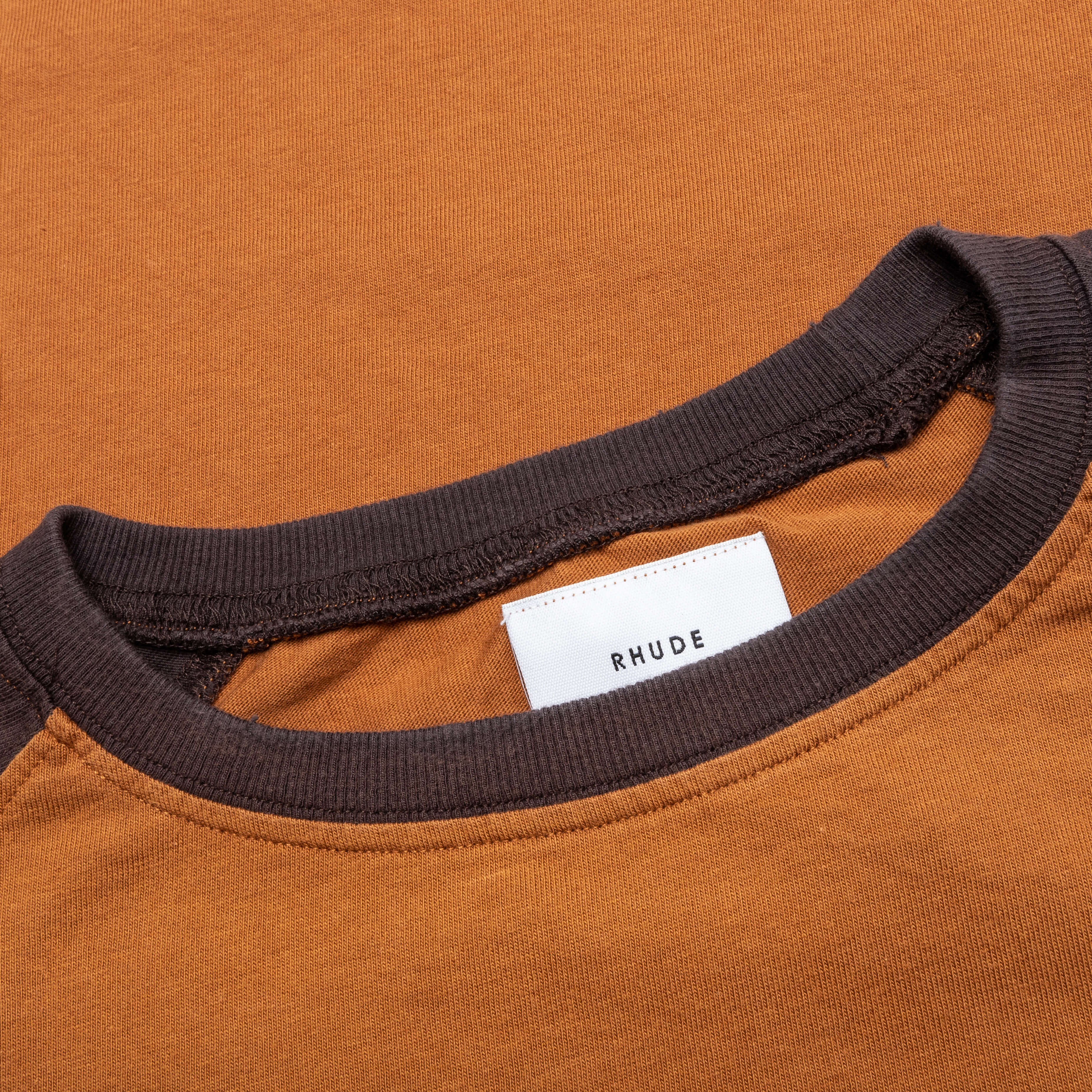 Black Hills L S Raglan Sweatshirt Camel Black