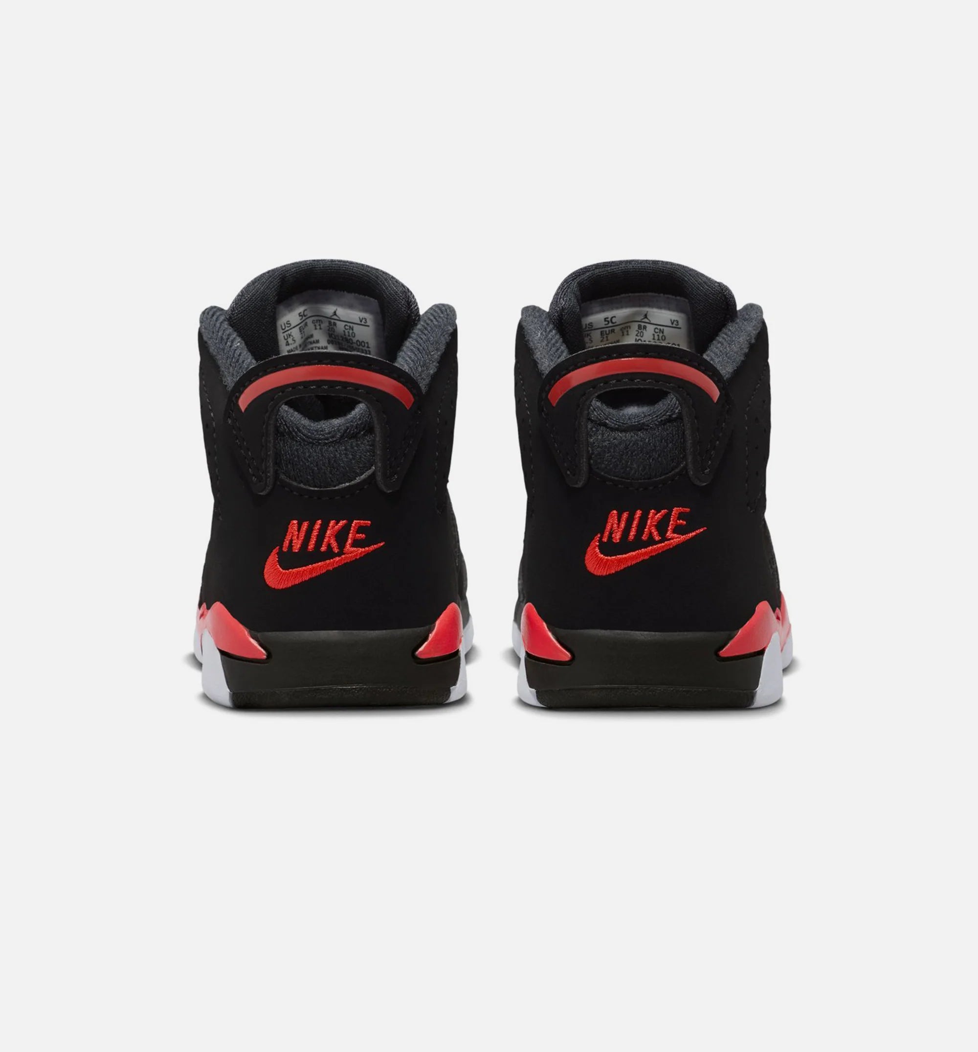 Air Jordan 6 Retro Infrared Salesman Infant Toddler Lifestyle Shoe Black Light Crimson
