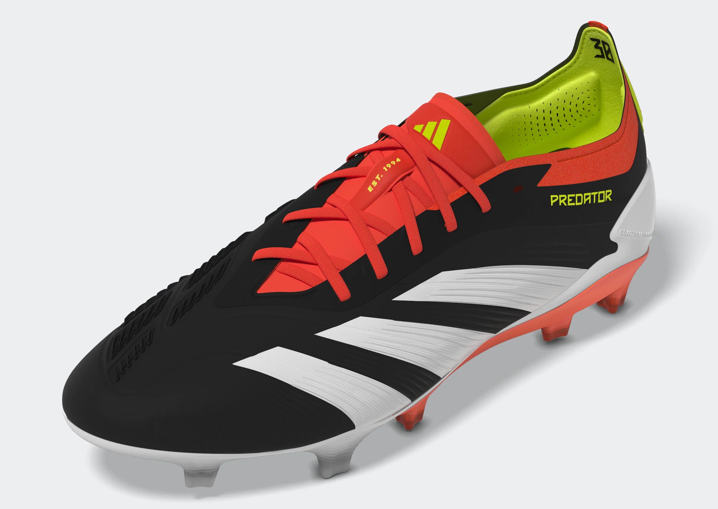 adidas Predator Elite FG Mens Firm Ground Soccer Cleats Black White Solar Red