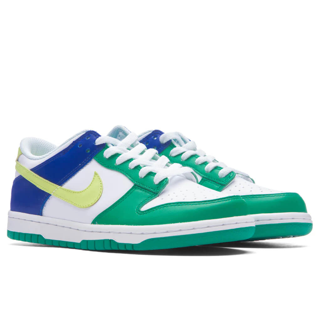 Dunk Low BG GS White Light Lemon Twist Stadium Green