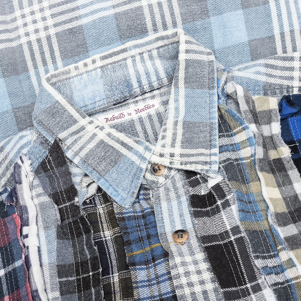 Ribbon Wide Flannel Shirt Assorted