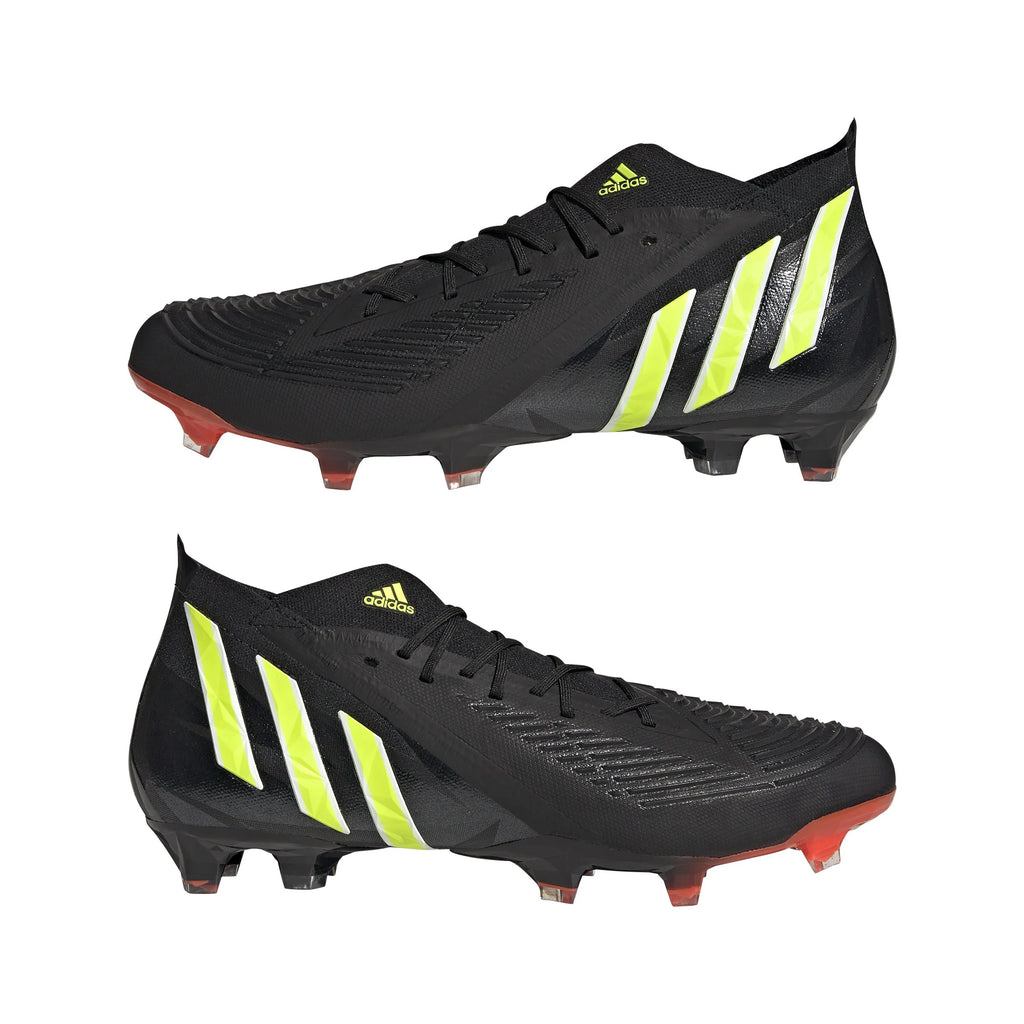adidas Predator Edge1 FG Firm Ground Boots Black Solar Yellow Solar Red