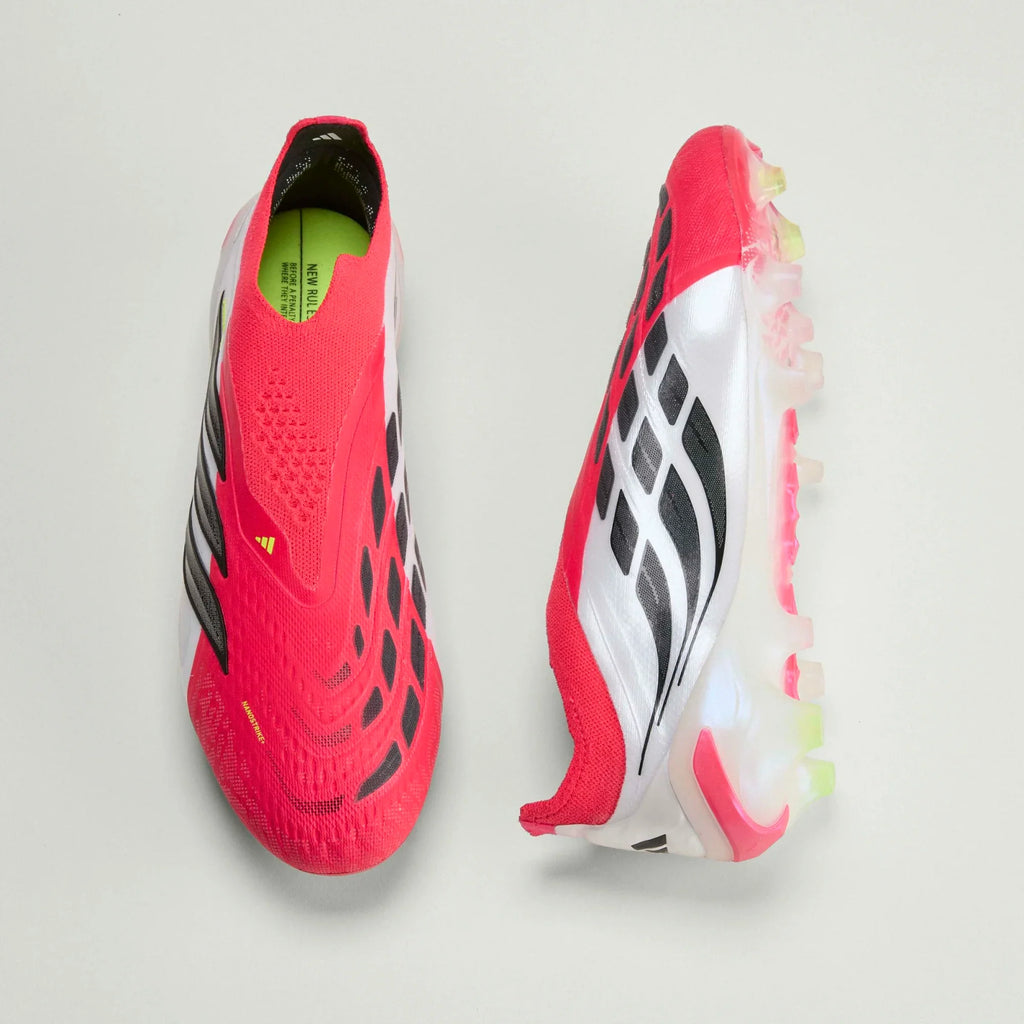 adidas Predator Elite Laceless FG Firm Ground Mens Soccer Cleats Red Black White
