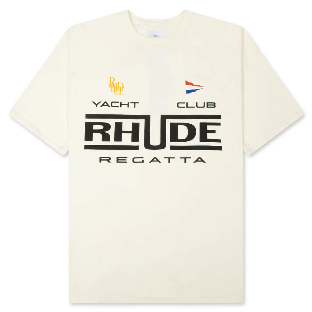 Rhude Regatta Club Tee Vintage White Black Green
