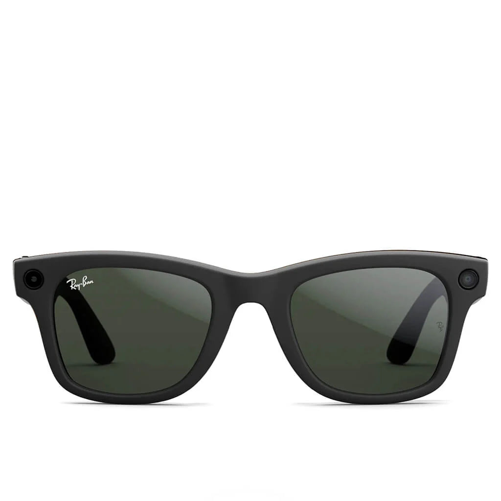 Meta Wayfarer Large Matte Black Transitions Graphite Green