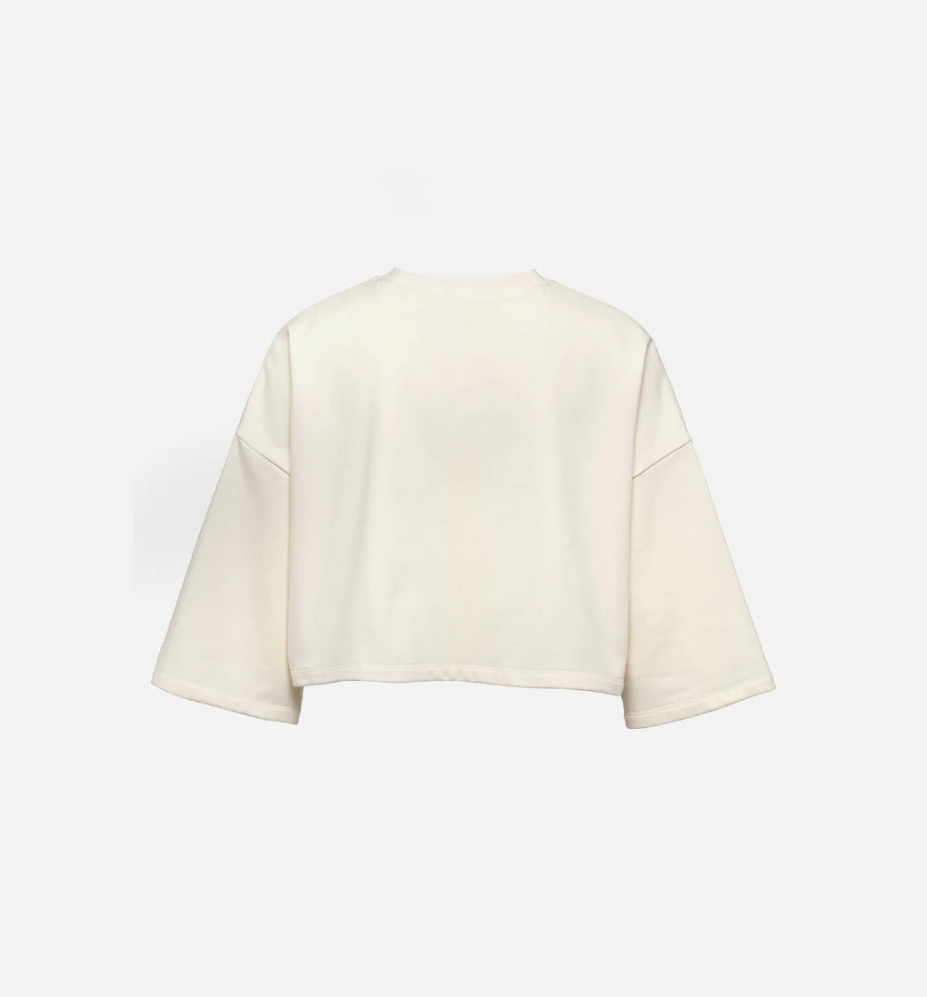 Puma Rihanna Fenty Cropped Crew Neck T Shirt Womens Vanilla Ice
