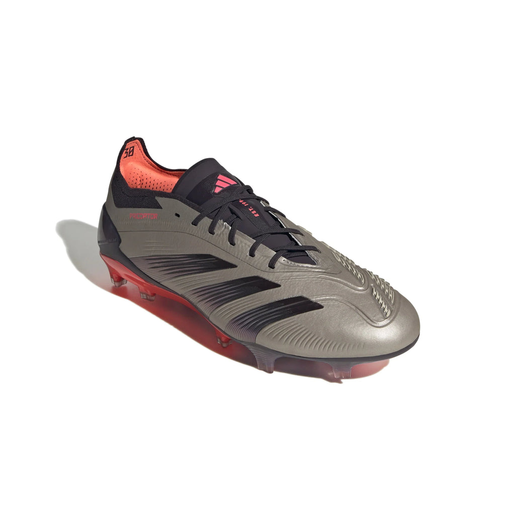 adidas Predator Elite FG Mens Firm Ground Soccer Cleats Platin Metallic Black Carbon