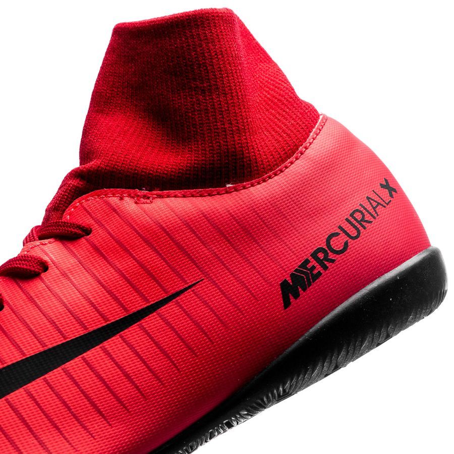 Kids Nike MercurialX Victory VI Dynamic Fit IC Indoor Competition Football Boot Red Black Crimson