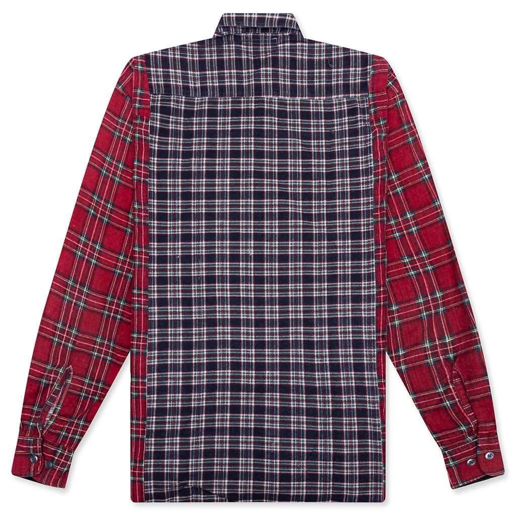 Ribbon Wide Flannel Shirt Assorted
