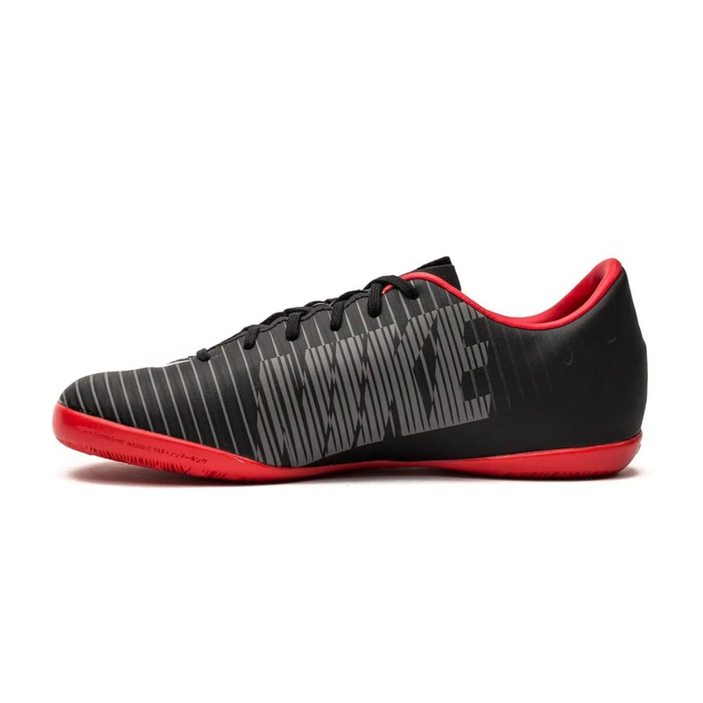 Nike Jr MercurialX Vapor XI IC Indoor Soccer Shoes Black White Grey Red