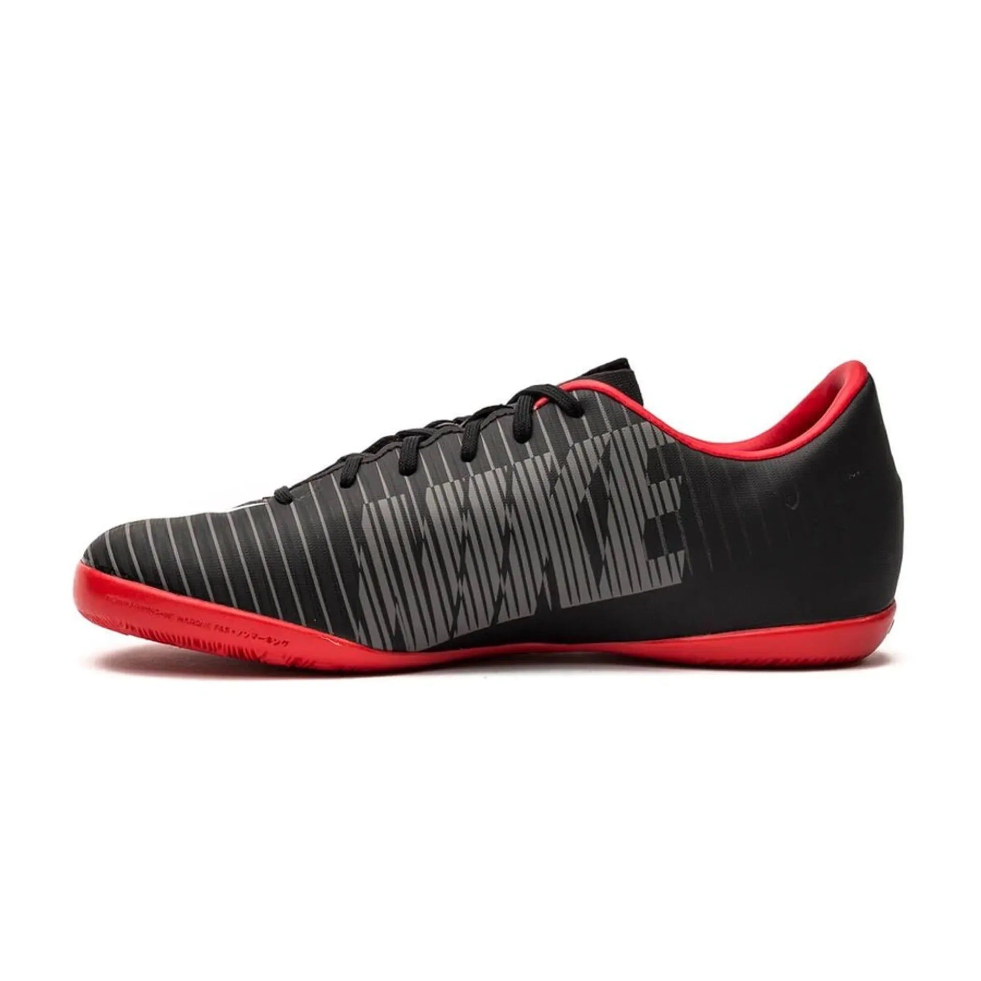 Nike Jr MercurialX Vapor XI IC Indoor Soccer Shoes Black White Grey Red
