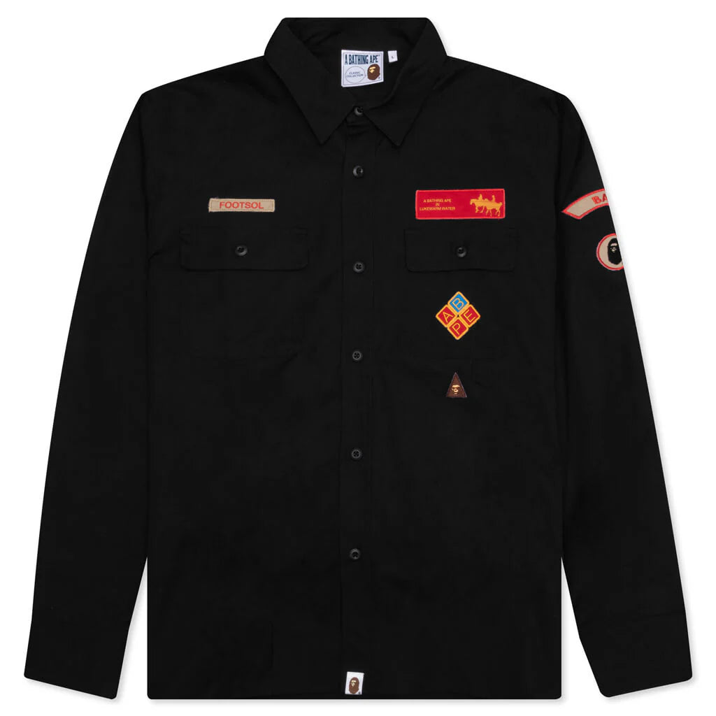 Bape Relaxed Fit Boyscout Shirt Black