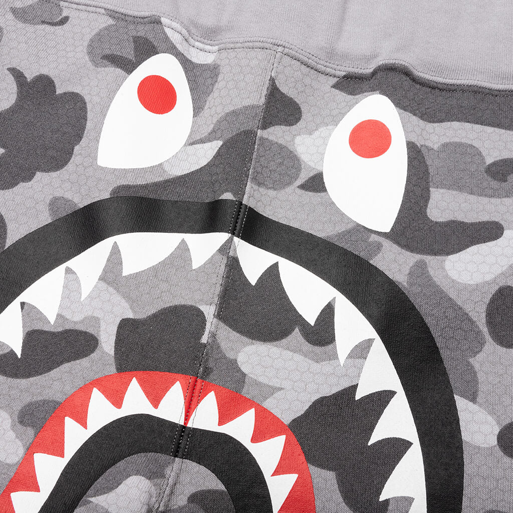 Honeycomb Camo Shark Sweat Shorts Grey
