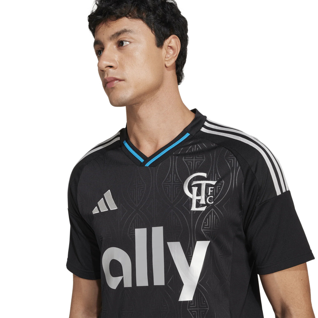 adidas Mens Charlotte FC Away Jersey 25 26 Black