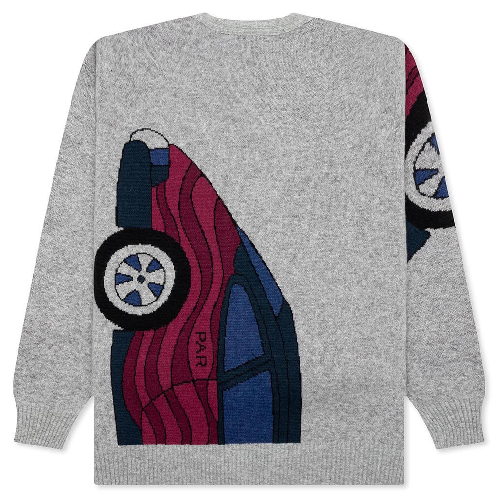 No Parking Knitted Cardigan Grey Melange