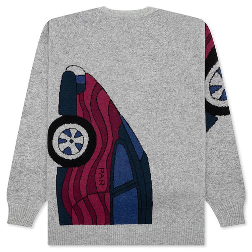 No Parking Knitted Cardigan Grey Melange