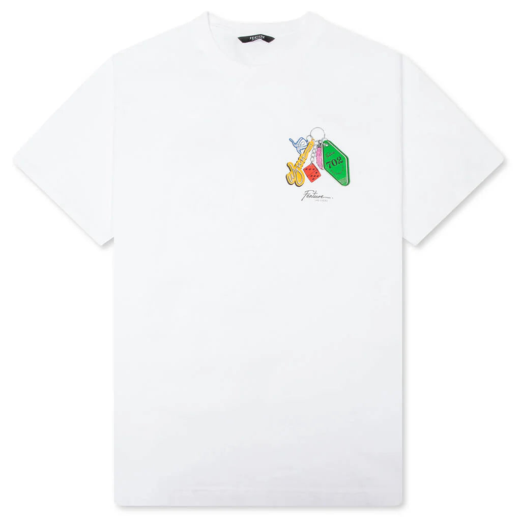 FEATURE x Wynn Keys to the Strip Tee White