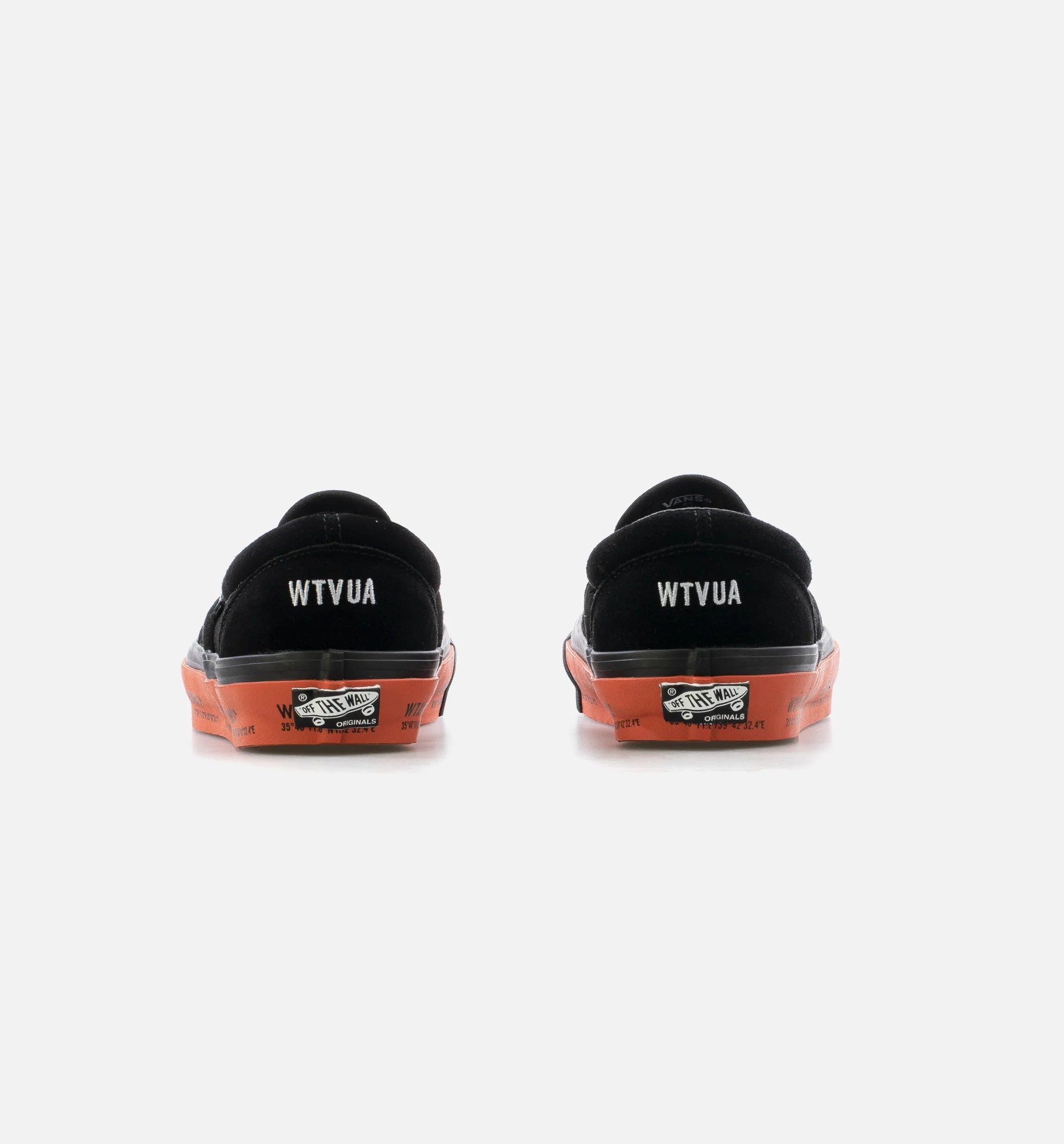 OG Classic Slip On WTAPS Mens Skate Shoe Black Orange