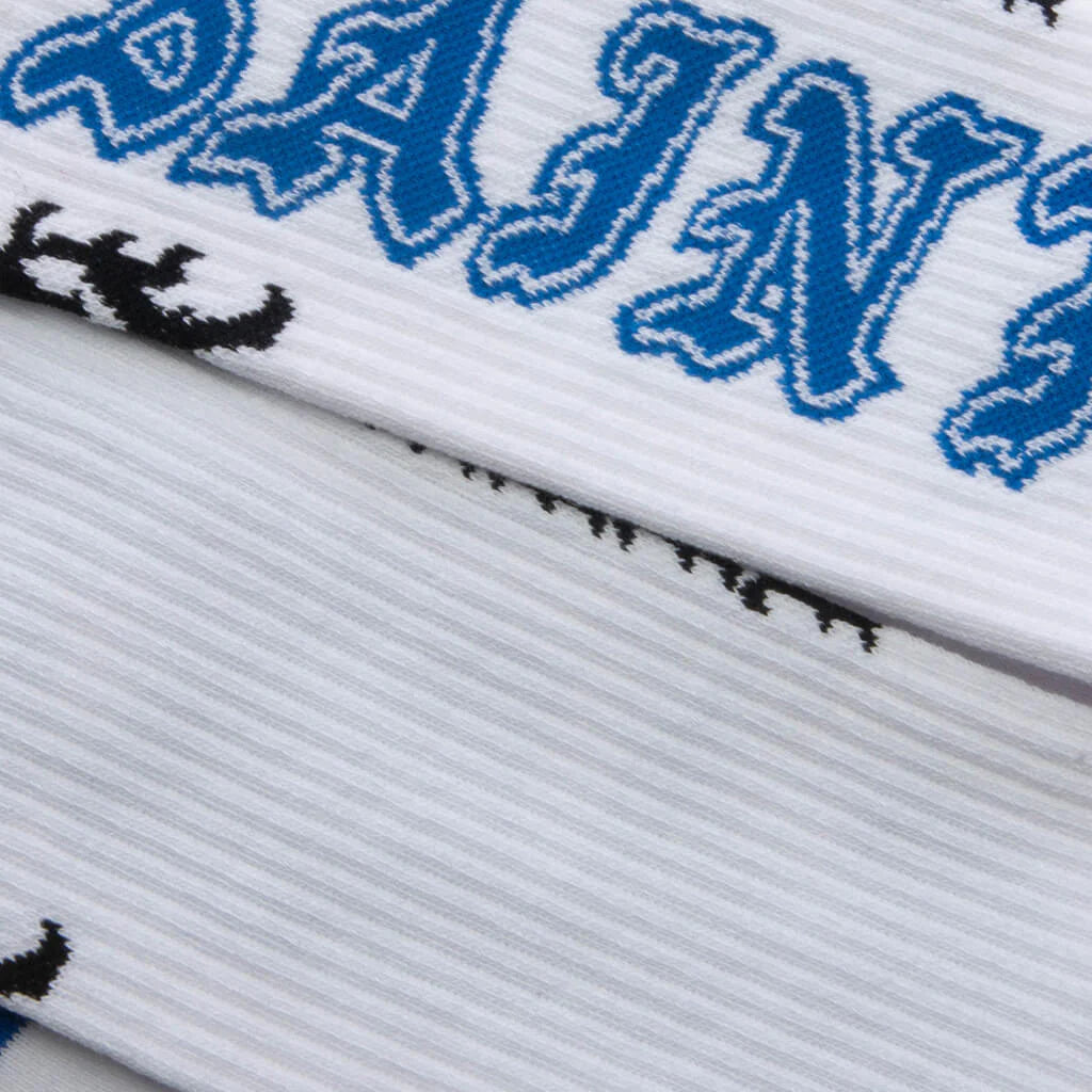 Saint Socks White Blue