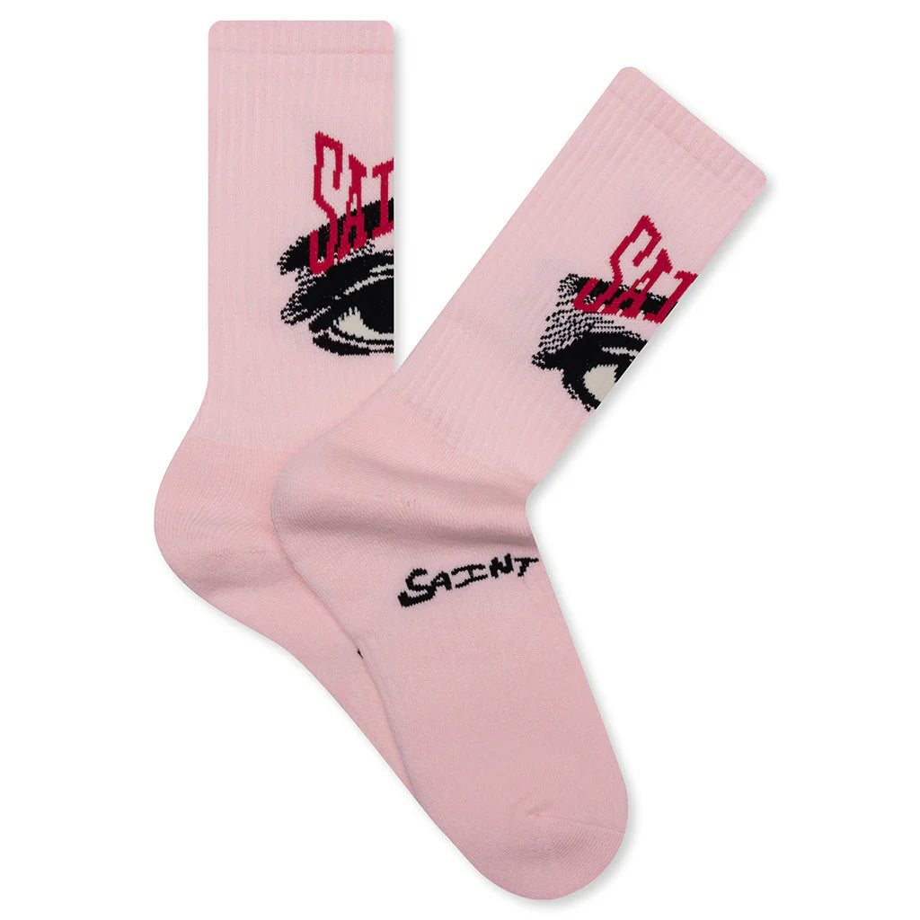 Saint Eye Socks Pink