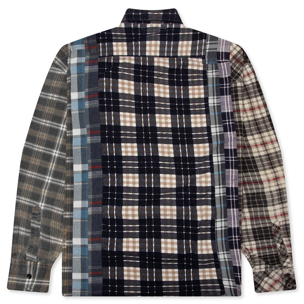 7 Cuts Wide Flannel Shirt Assorted