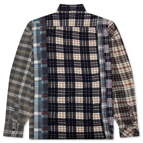 7 Cuts Wide Flannel Shirt Assorted