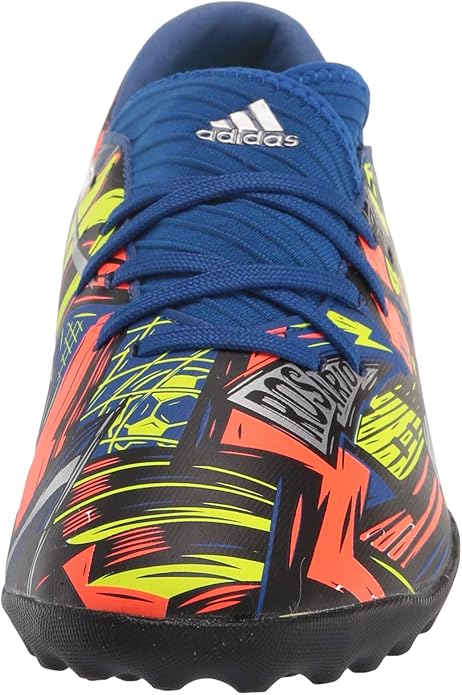 adidas Nemeziz Messi 193 TF Turf Youth Soccer Cleats Royal Silver Metallic Solar Yellow