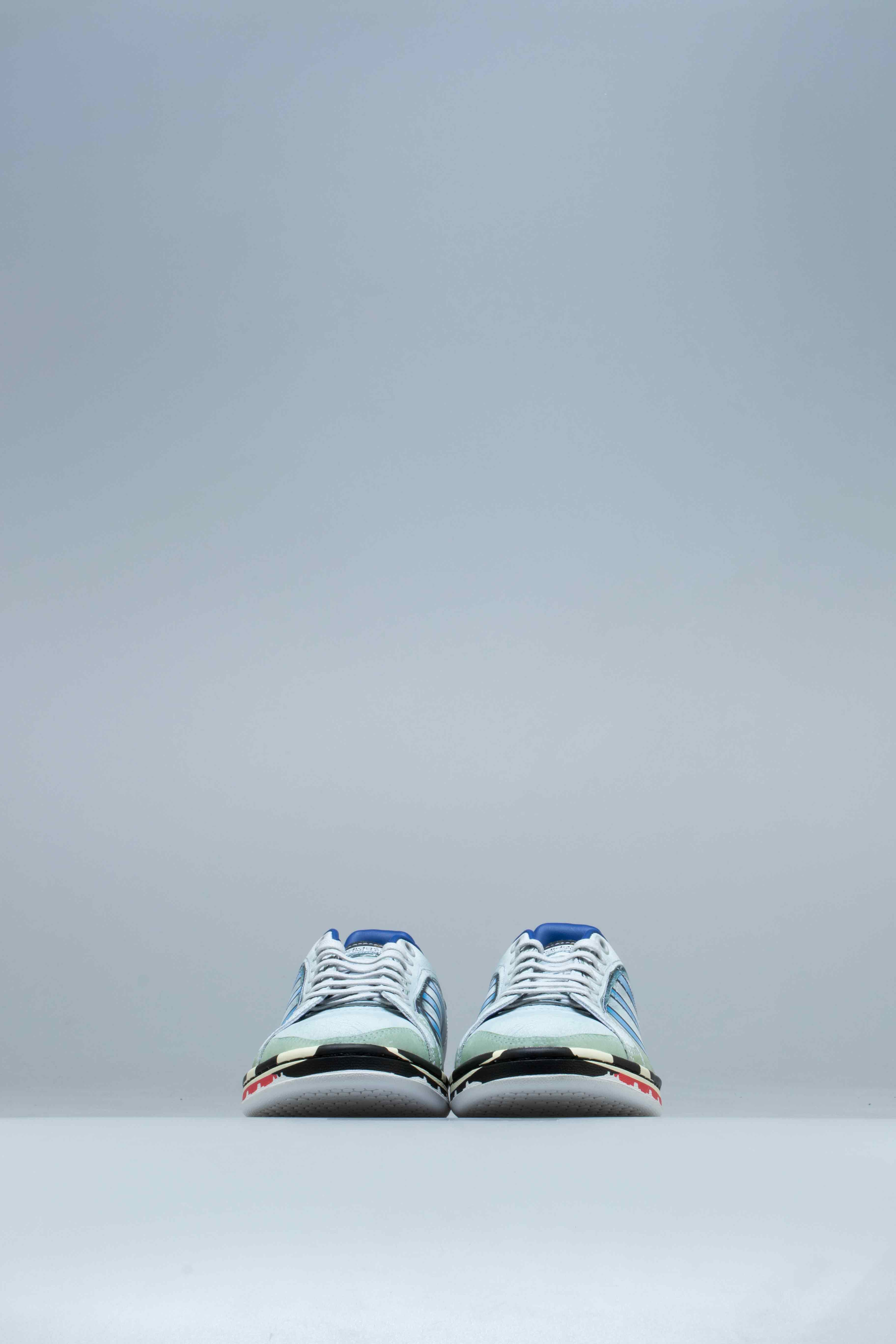 Raf Simons Micropacer Stan Smith Mens Shoes Silver Metallic Red Blue