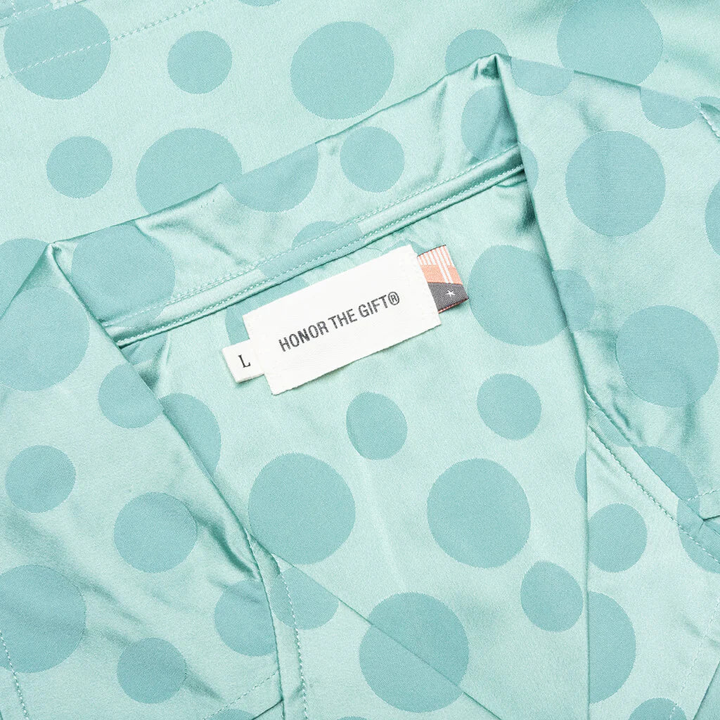 Polka Dot Camp Shirt Green