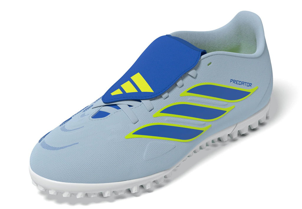 adidas Predator Club Fold Over Tongue TF Turf Mens Soccer Cleats Sky Blue Yellow