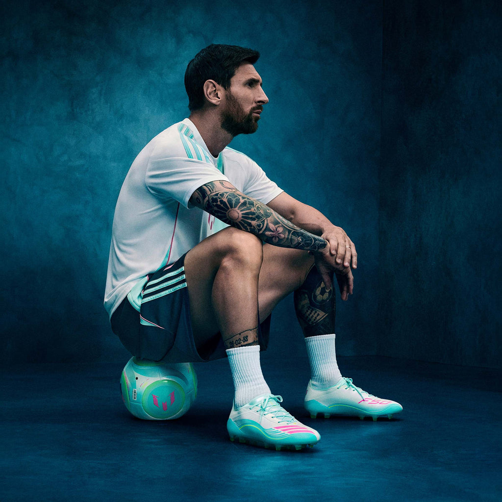 adidas F50 Messi Elite FG Firm Ground Mens Soccer Cleats White Pink Aqua