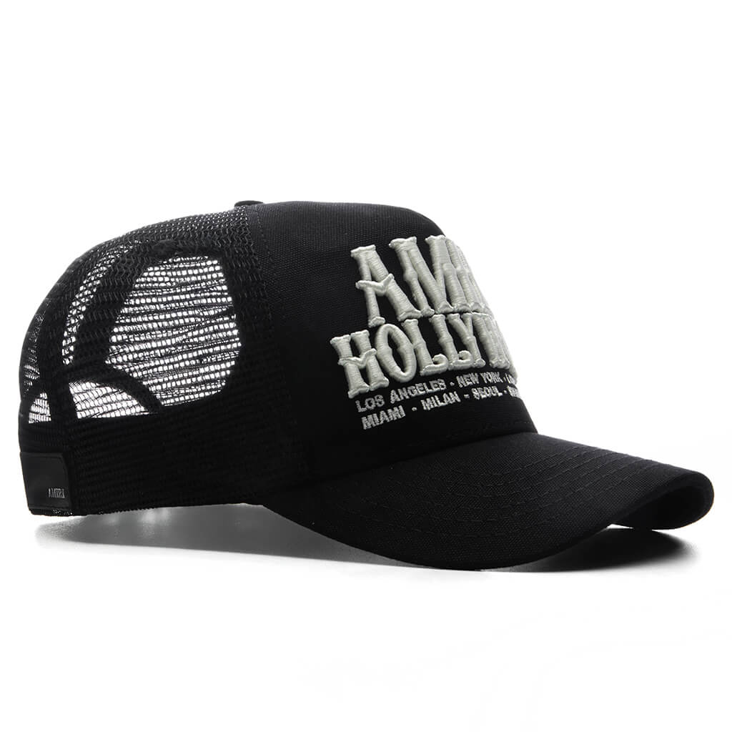 Amiri Hollywood Trucker Hat Black