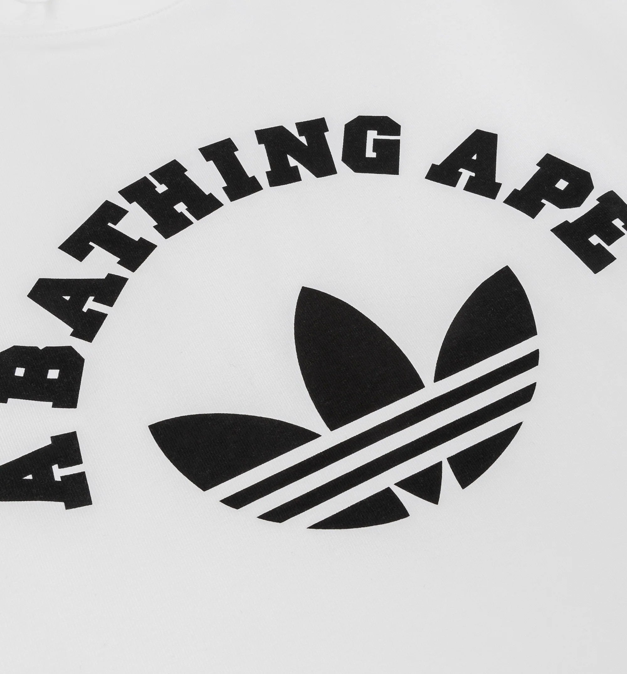 Bape x Adidas All Over Print Mens Short Sleeve Shirt White