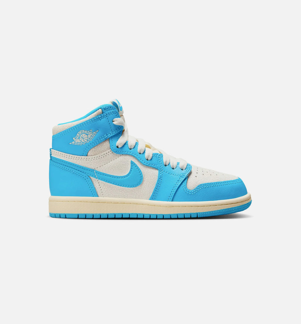 Air Jordan 1 Retro High OG UNC Reimagined Preschool Lifestyle Shoe Dark Powder Blue Sail