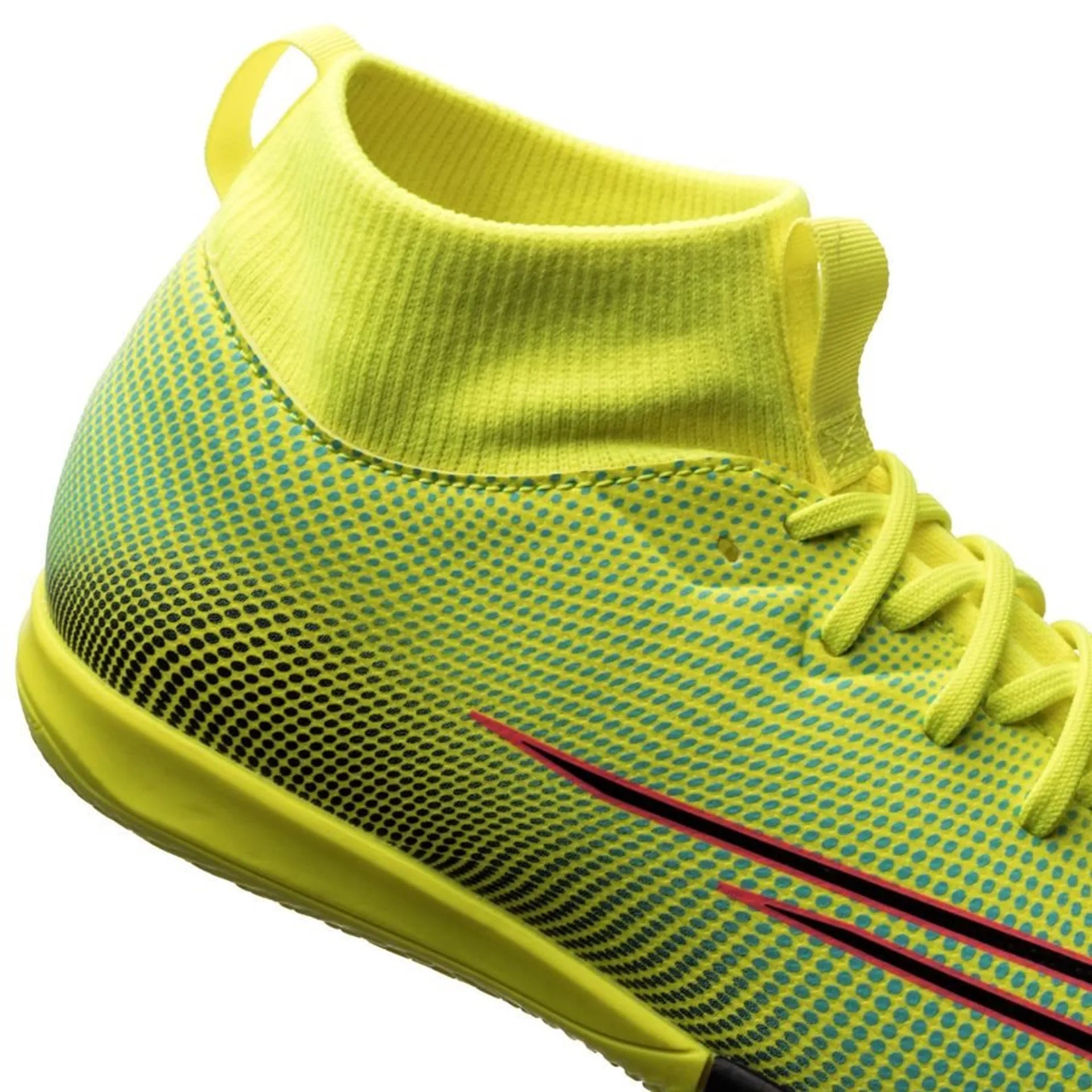 Nike JR Superfly 7 Academy IC Indoor Soccer Shoes Lemon Venom Black Aurora Green