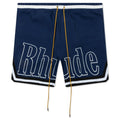 Basketball Logo Swim Short Blue Black White