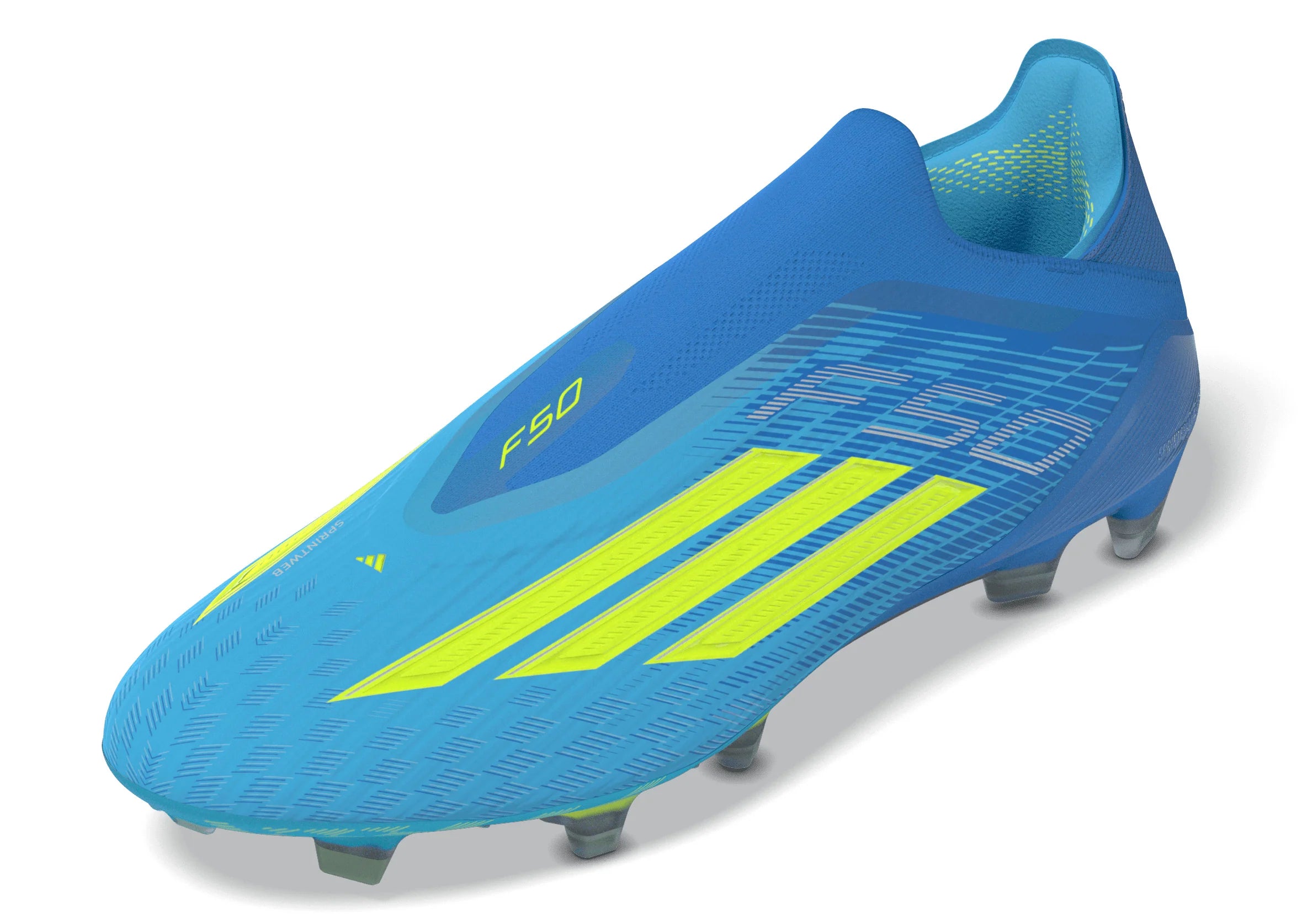 adidas F50 Elite Laceless FG Firm Ground Mens Soccer Cleats Blue Yellow Aqua
