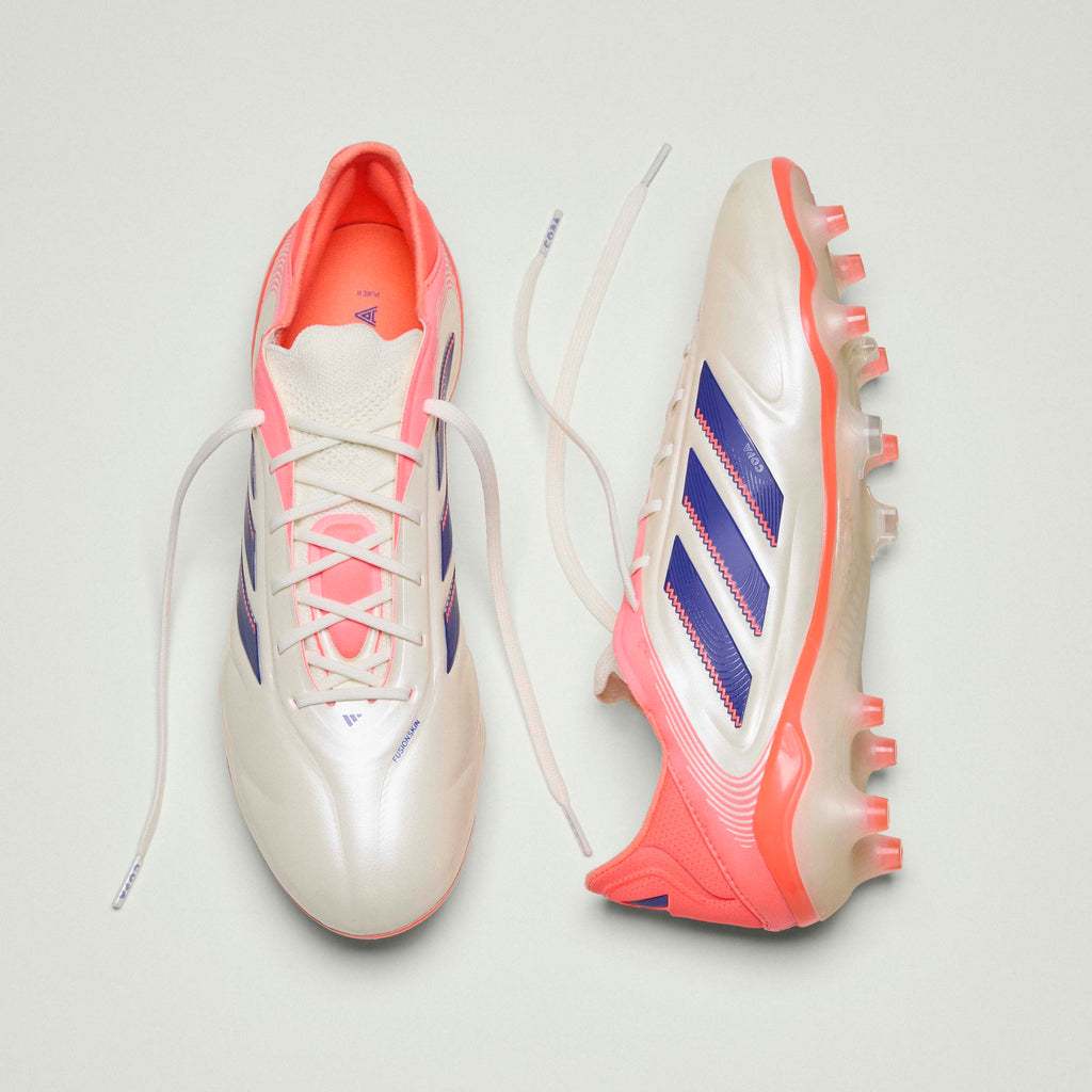 adidas Copa Pure III Elite FG Mens Soccer Cleats White Blue Orange